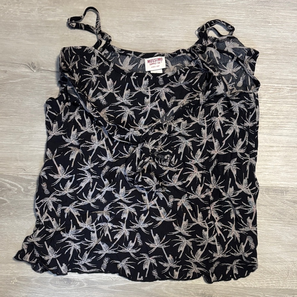 Mossimo Supply Co. Black and Gray Patterned Blouse - Picture 2 of 4